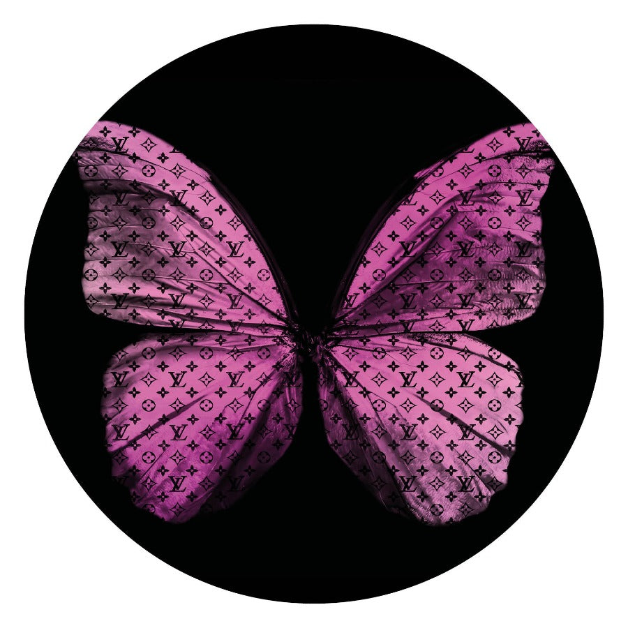 Wandcirkel Pink Butterfly