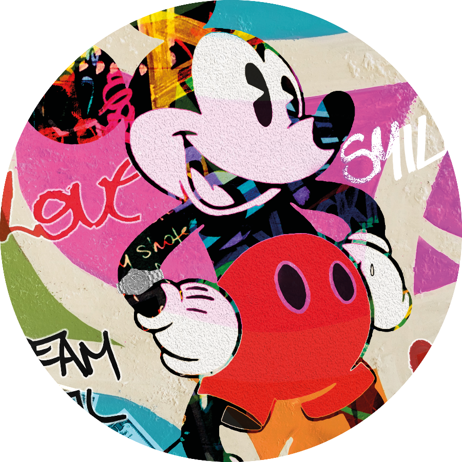 Wandcirkel Mickey