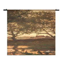 Afbeelding in Gallery-weergave laden, Wandkleed - Bosvijver bij zonsondergang
