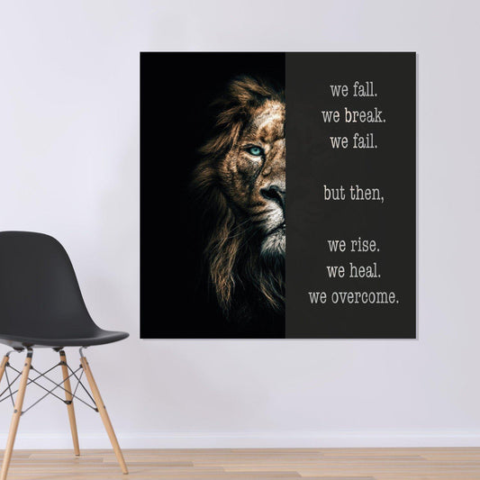 Motivatie Quote Leeuw - We fall