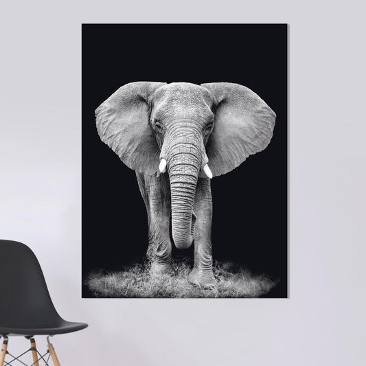 Schilderij-Dark Elephant No2-PosterGuru