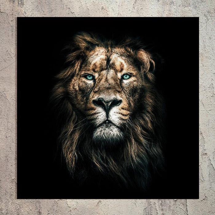 Schilderij-Dark Lion-PosterGuru