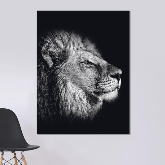 Schilderij-Dark Lion No1-PosterGuru