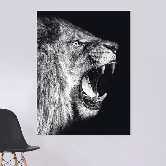 Schilderij-Dark Lion No10-PosterGuru