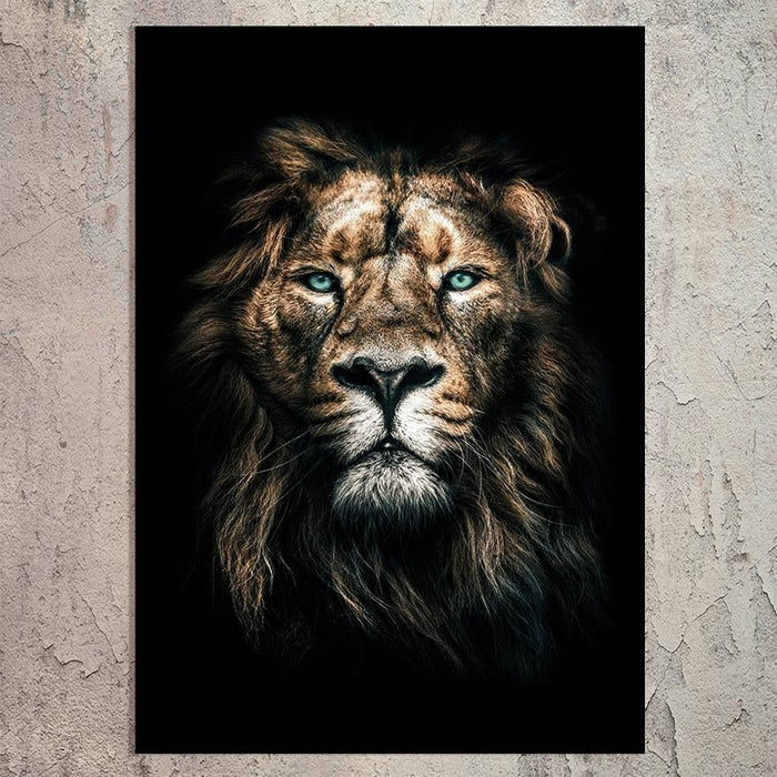 Schilderij-Dark Lion-PosterGuru