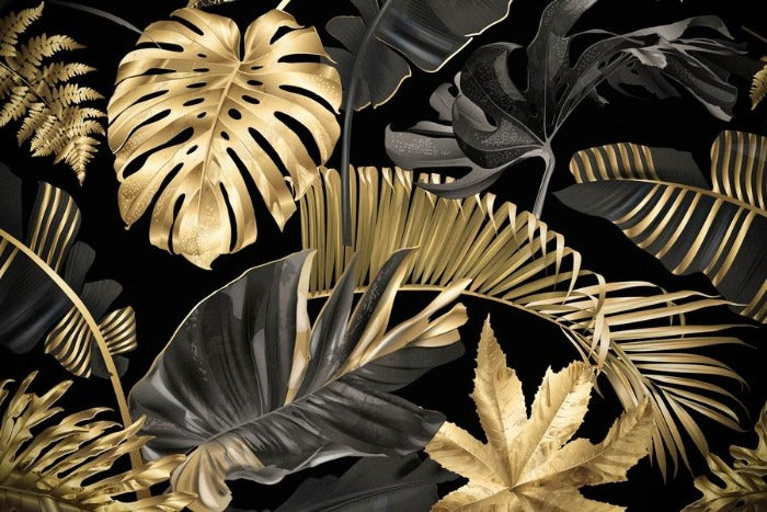 Schilderij-Golden Flowers-PosterGuru