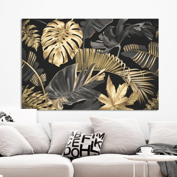 Schilderij-Golden Flowers-PosterGuru