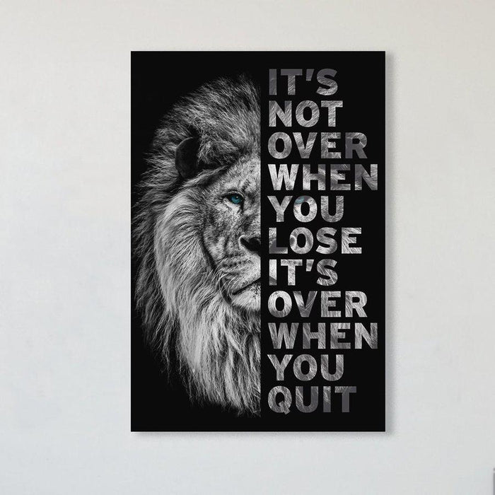 Schilderij-Leeuwenkop It's Not Over-PosterGuru