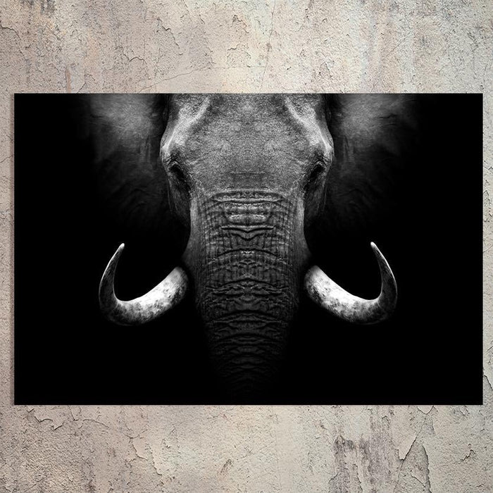 Schilderij-Olifant Close Up-PosterGuru