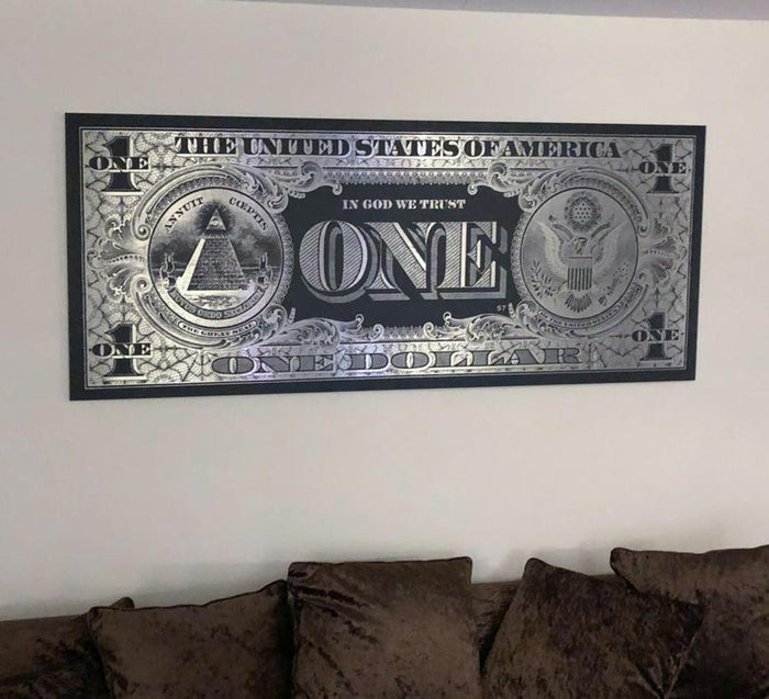 Schilderij-One Dollar Back-PosterGuru