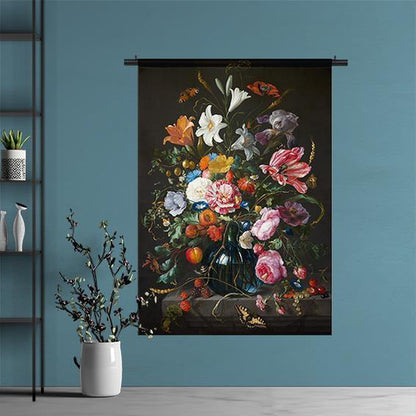 Wandkleed - Vaas met bloemen